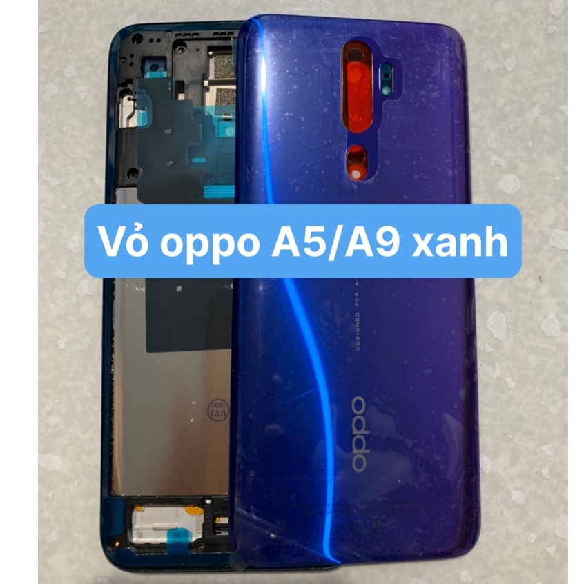 Bộ vỏ zin new Oppo A9 2020 / A5 2020 (gồm lưng ,sườn, xương , phím bấm và kính camera)