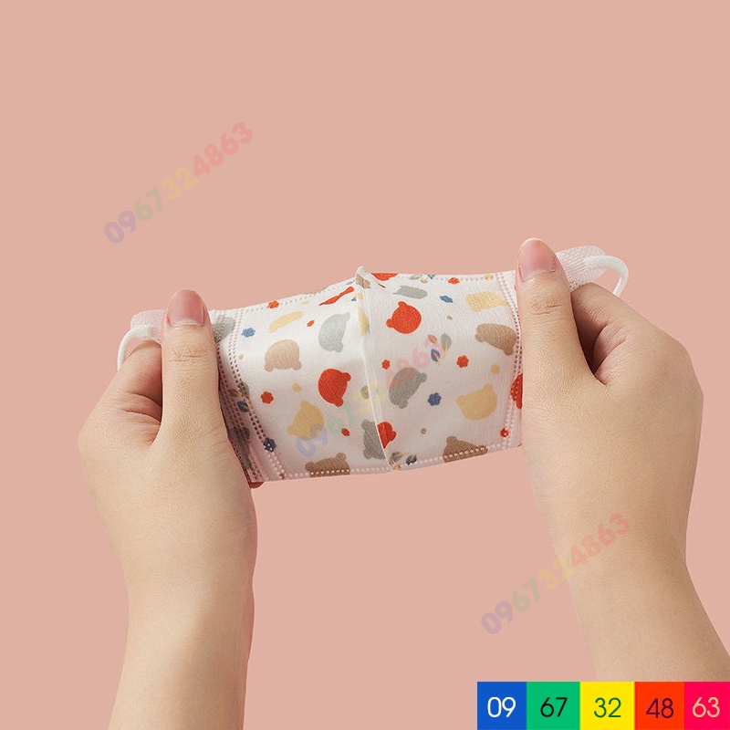 Khẩu trang cho bé 5D KIDS từ 1-8 tuổi công nghệ Nhật Bản hoạt tiết dễ thương