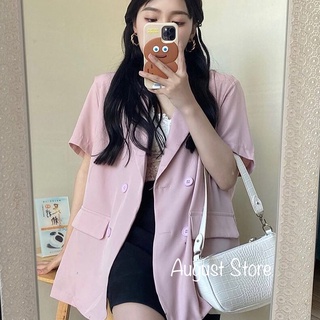 Áo vest blazer nữ vạt chéo phong cách Hàn quốc