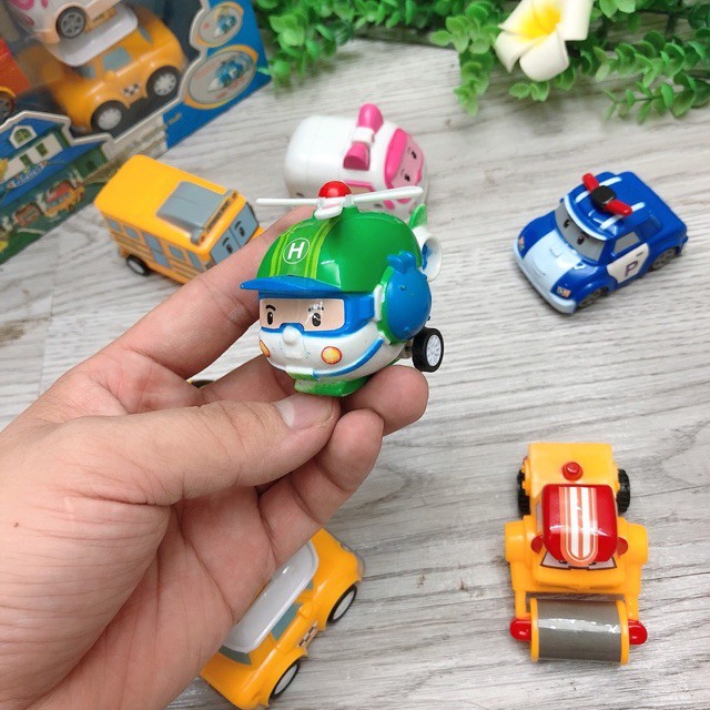 Set 6 ô tô đồ chơi ROBOCAR POLI dễ thương dành cho bé yêu