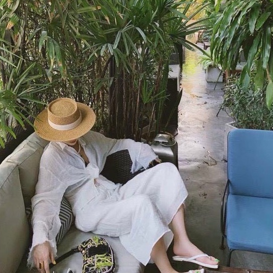 Mũ cói nữ đi biển thắt ruy băng vintage không gây ngứa đầu cực sang chảnh Ròm House mũ cói phong cách Hàn quốc cao cấp