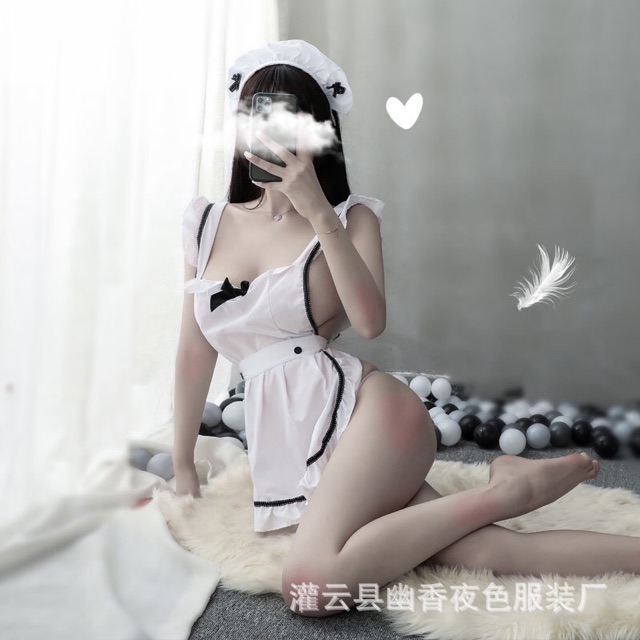 Cosplay cô người hầu sexy quyến rũ gợi cảm phòng the | BigBuy360 - bigbuy360.vn