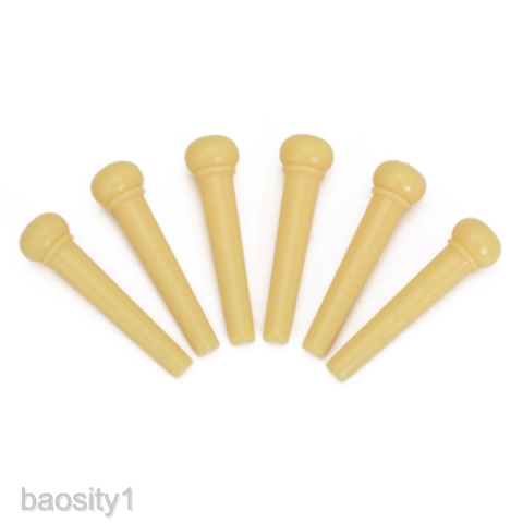 Nút xương đàn và ghim ngựa đàn màu vàng cho đàn guitar acoustic tiện dụng