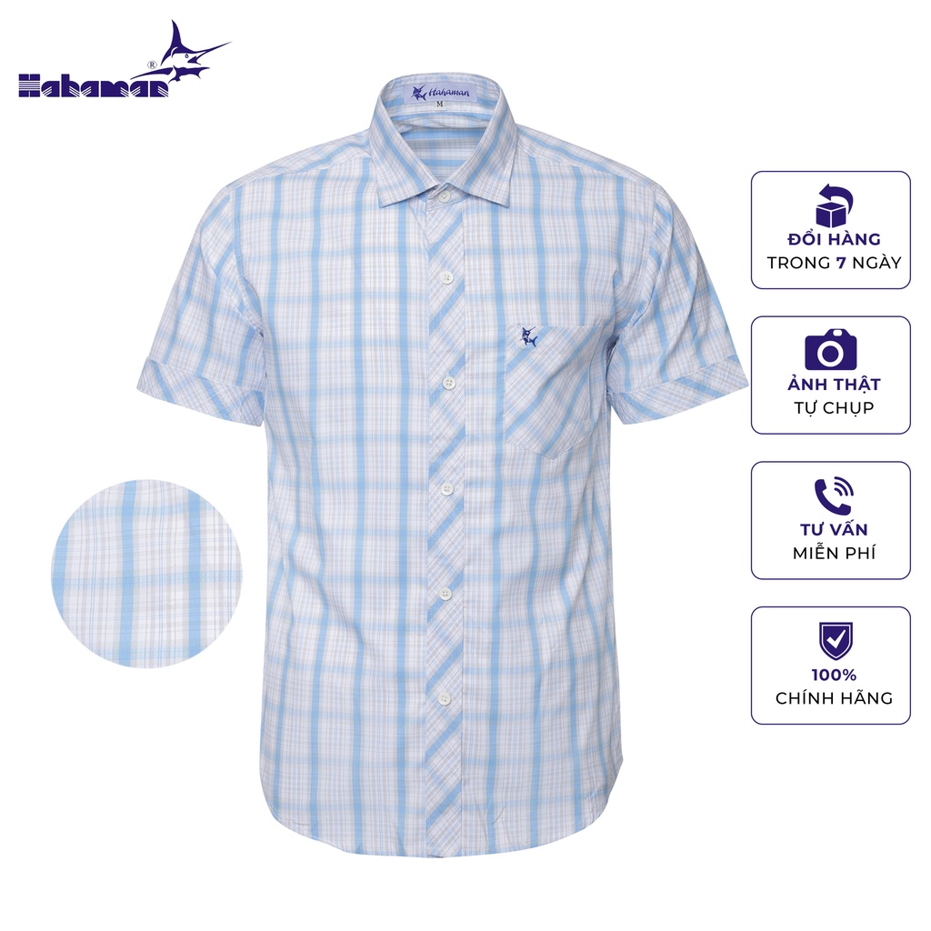 Áo sơ mi nam caro cao cấp cotton ngắn tay pious SMNT01012