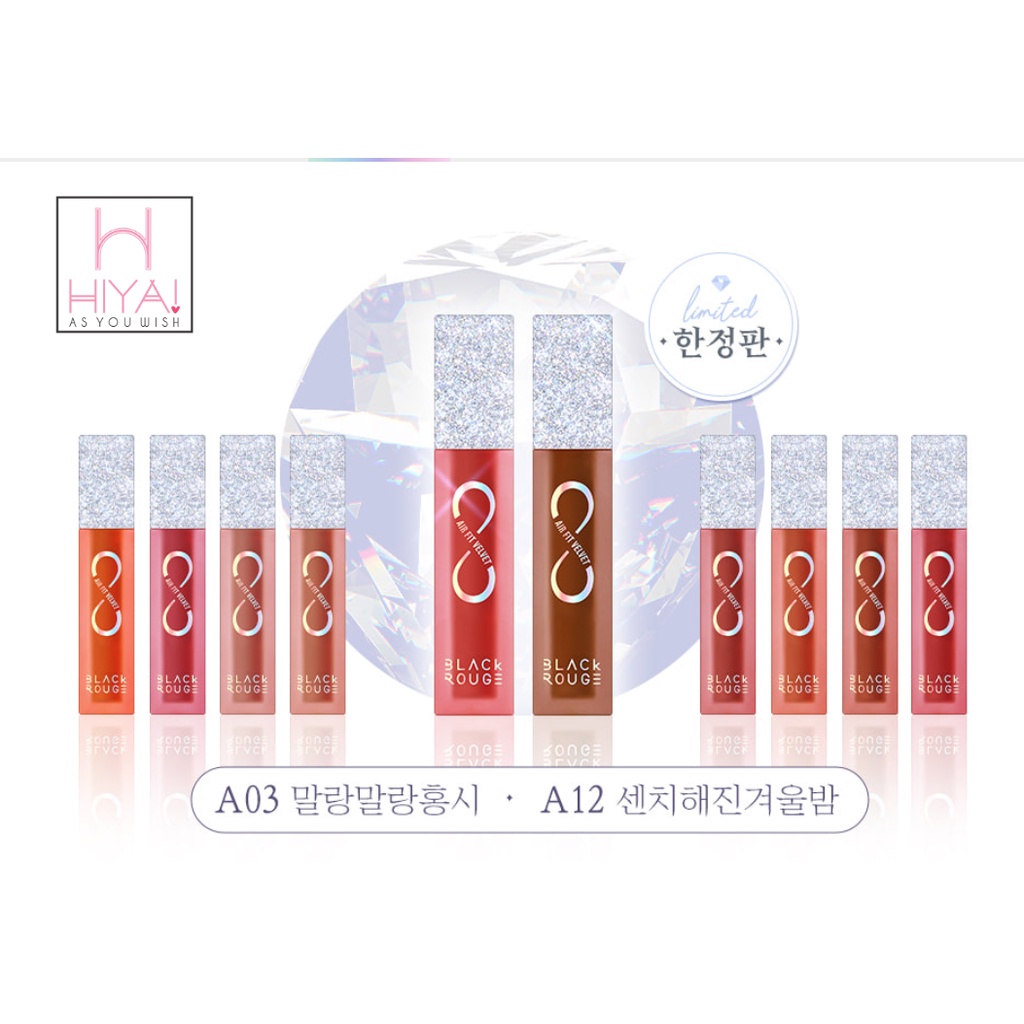 [CHUẨN AUTH] Son Kem Lì Black Rouge Air Fit Vevet Tint Ver 8 The Crystal