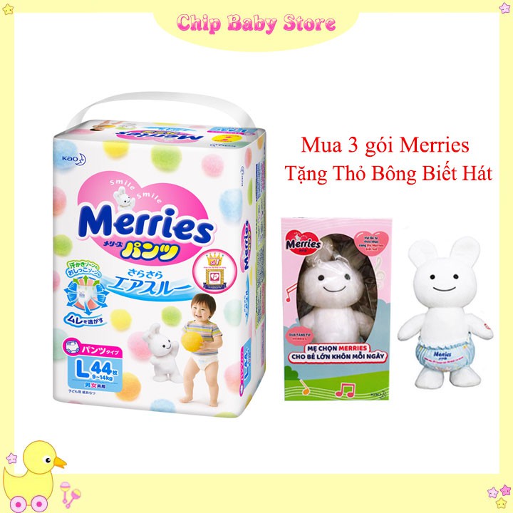 Combo 3 Tã Dán Merries M64 (Cho Bé 6 - 11 Kg)