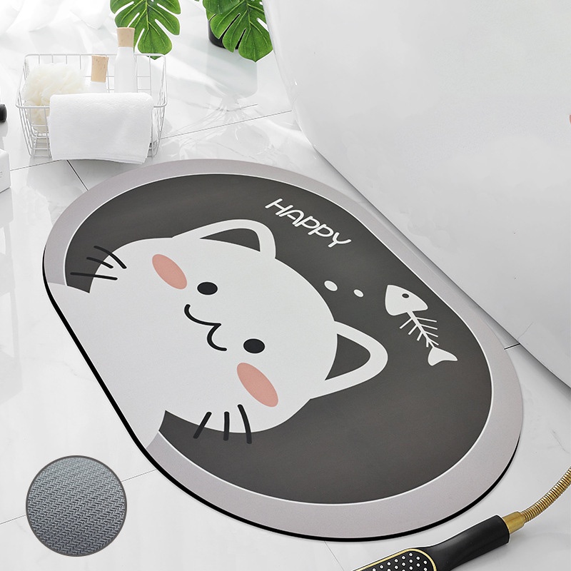 Thảm lót chùi chân Mengni mềm chống trượt thấm hút tốt thích hợp cho nhà tắm