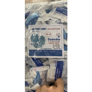 Combo 100 mũ y tế tiệt trùng DANAMECO/DAMEDCO chính hãng