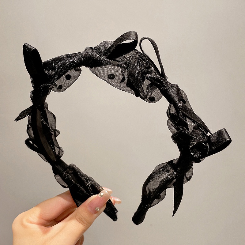 Băng Đô Cài Tóc Phối Lưới Thời Trang Hàn Quốc Cho Nữ