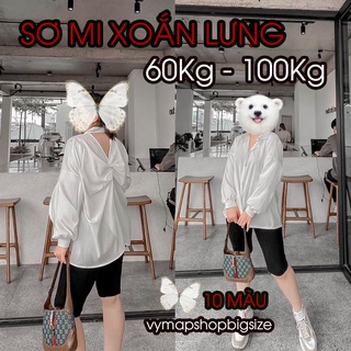 áo xoắn lưng BIGSIZE 10 màu form dài vymapshopbigsize