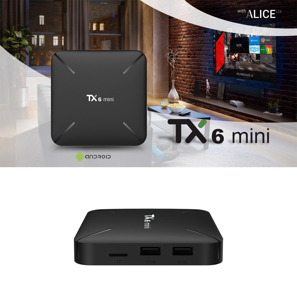 TX6 Hộp TV Mini Android 9.0 Allwinner H6 Quad Core Smart TV Box 2GB 16GB 2.4GHz WiFi Media Player 4K H.265 TX6 Mini Game Box