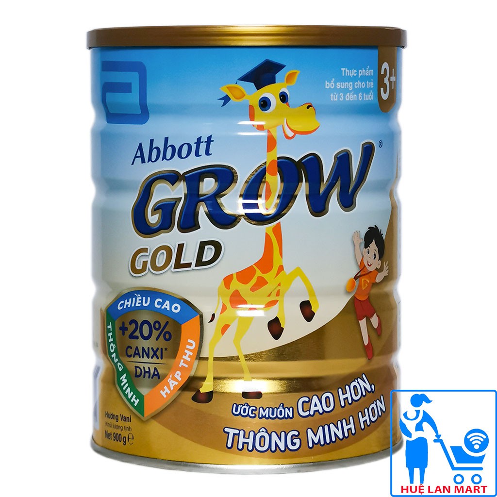 [CHÍNH HÃNG] Sữa Bột Abbott Grow Gold 3+ Hương Vani Hộp 900g (Ước muốn cao hơn, thông minh hơn)