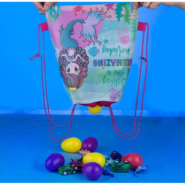 Ba Lô Rút Dây In Hình Nàng Tiên Cá Xinh Xắn Dành Cho Cả Nam Và Nữ