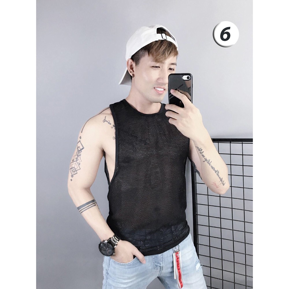 Áo ba lỗ nách rộng  - áo tanktop nam