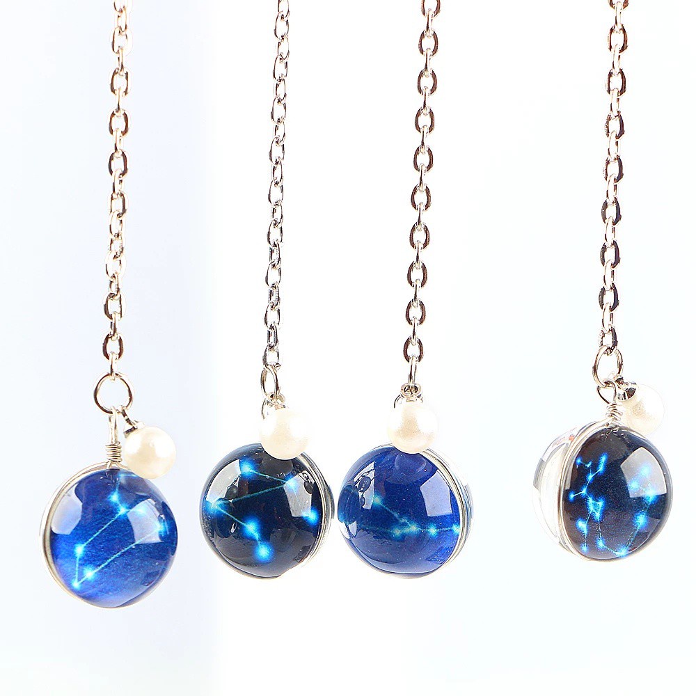 Thẻ Đánh Dấu Trang Sách 12 Chòm Sao Bằng Kim Loại Sáng Tạo Dành Cho Học Sinh / Văn Phòng