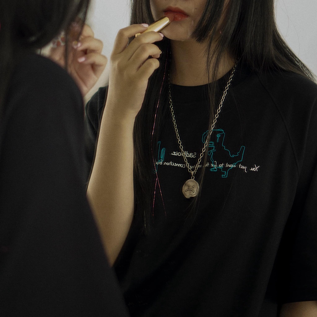 Áo thun trơn tay lỡ Sad Boiz vibes Sad Boy phông Unisex form rộng oversize Ulzzang - Gin Store