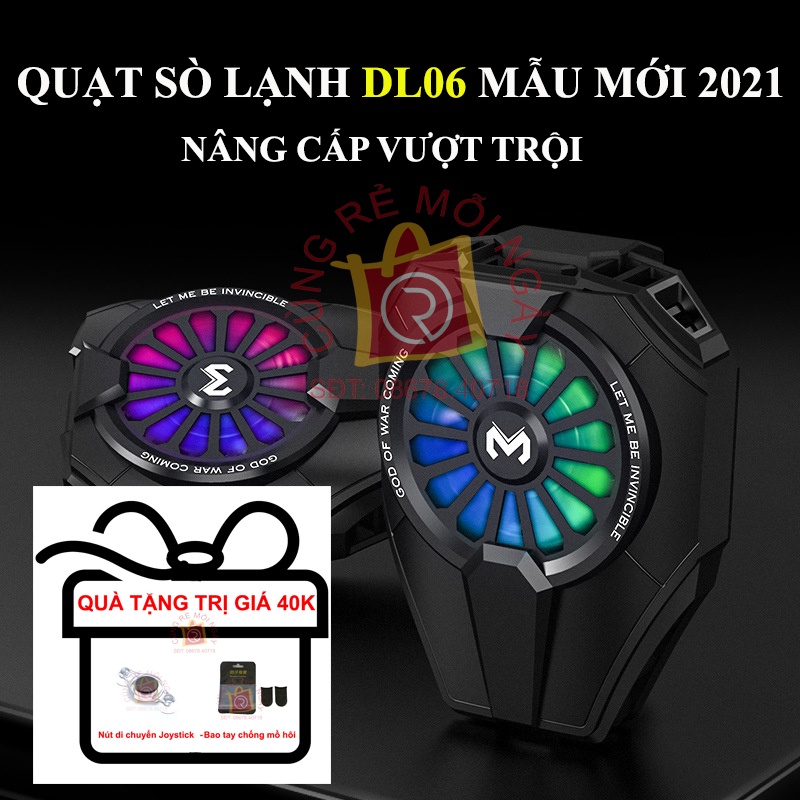Quạt tản nhiệt điện thoại Memo DL06 - Quạt tản nhiệt sò lạnh bán dẫn làm mát tức thì tăng hiệu năng - Cooling Gaming
