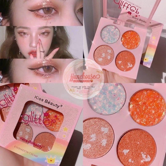BẢNG PHẤN MẮT KISSBEAUTY 4 Ô F303 | BigBuy360 - bigbuy360.vn