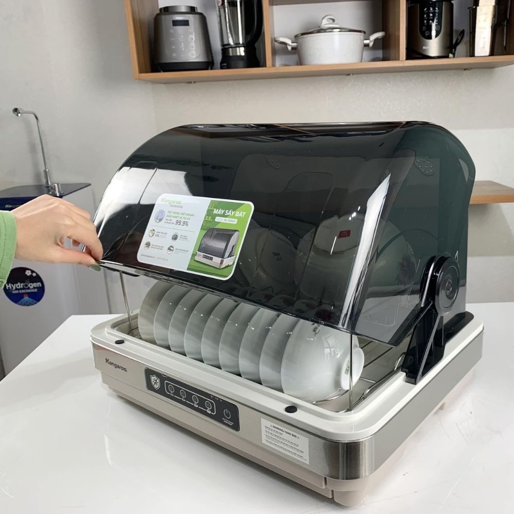 Máy Sấy Khử Khuẩn Bát Đũa Gia Đình Kangaroo KG45DUV dung tích 45L , tủ sấy tiệt trùng UV đũa thìa , chén đĩa đến 99,9%