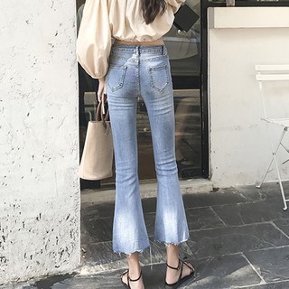 (ORDER) Quần ống loe rách gối