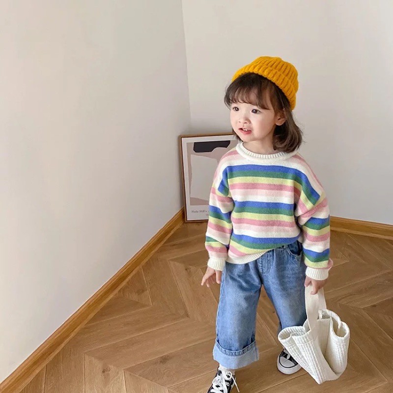 Áo len kẻ cho bé 👧🏻👶🏻