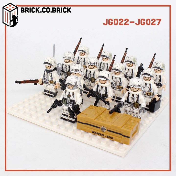 Lính Đức Mô Hình Đồ Chơi Lắp Ráp Lính Quân Đội Thế Chiến Minifigure Germany Soldier World War JG022-JG027