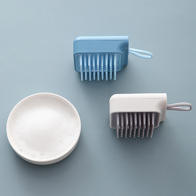 [Hàng mới về] Bàn chải silicon mềm giúp mát xa da đầu