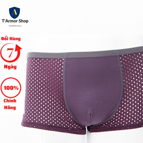 Quần Lót T'ARMOR HỘP 4 CÁI , Quần Lót Nam Boxer Được Thiết Kế Với Dạng Lưới Thông Thoáng , Cực Mát C