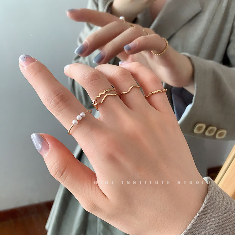 Bộ nhẫn đeo ngón trỏ thiết kế đơn giản cá tính thời trang