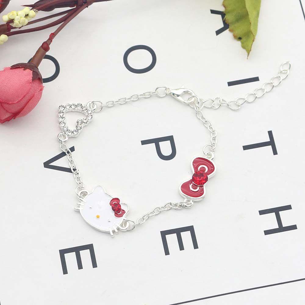 QQMALL Khuyên Tai Hợp Kim Hình Mèo Hoạt Hình Đính Đá Phong Cách Hàn Quốc