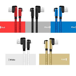90 Degree Angle Fast Charging USB Cable for  iPhone iPad Andorid Phone