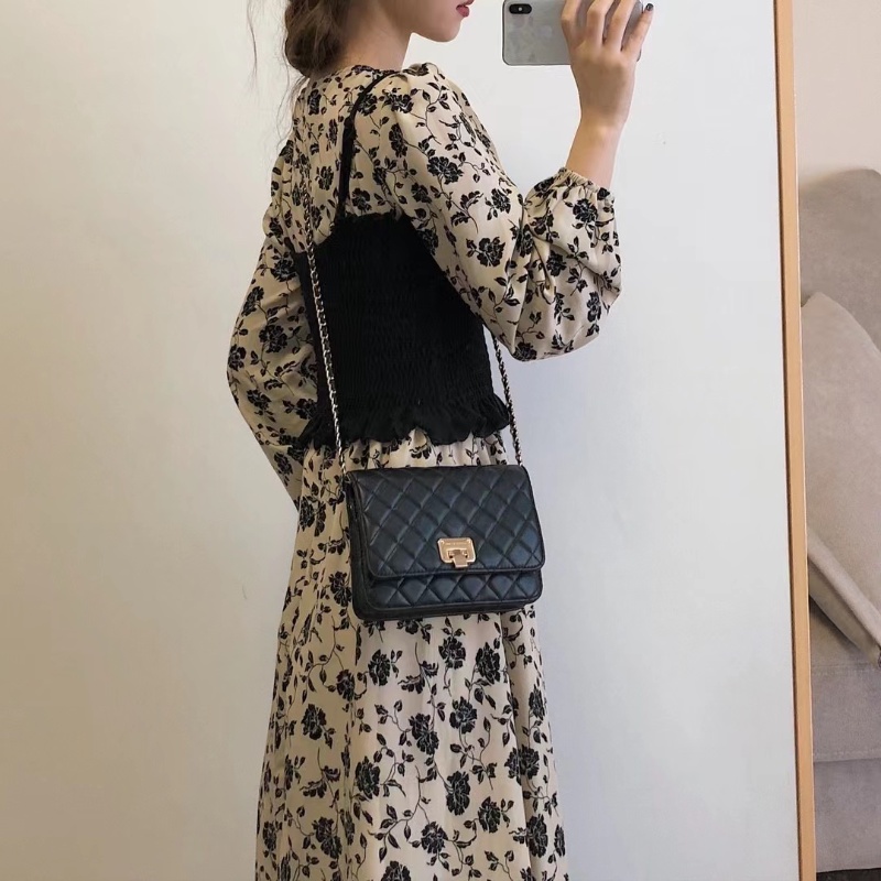 Bộ đầm hoa tay phồng thời trang hàn quốc dành cho nữ