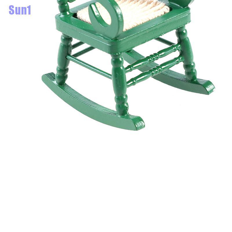 Mô Hình Ghế Gỗ Mini Tỉ Lệ 1 / 12 Trang Trí Nhà Búp Bê