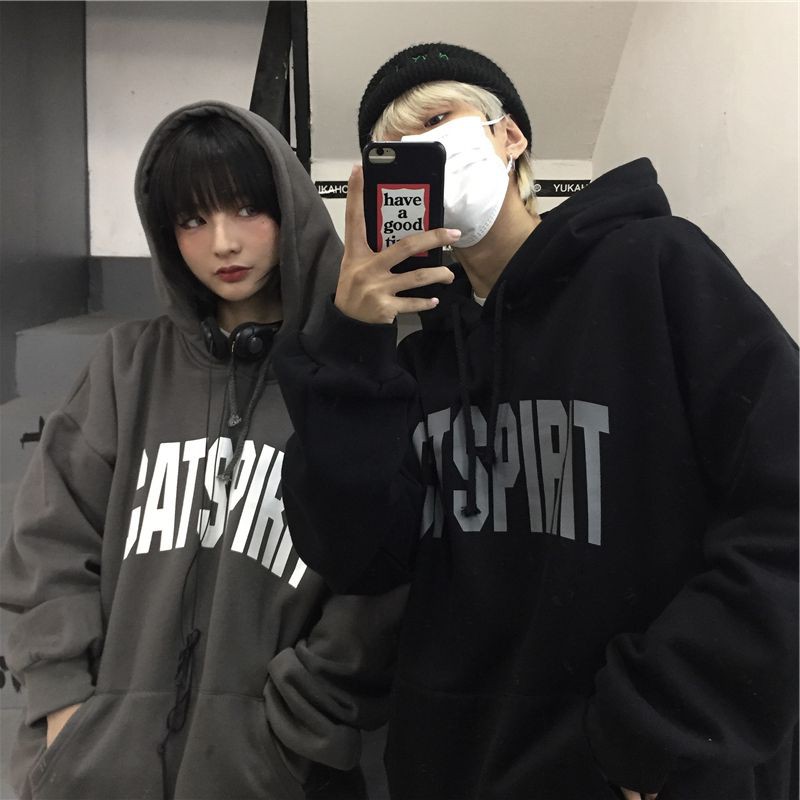 Áo hoodie,Áo nỉ bông cotton siêu dày in chữ CASPIRIT phom rộng cực hot 2021. | BigBuy360 - bigbuy360.vn