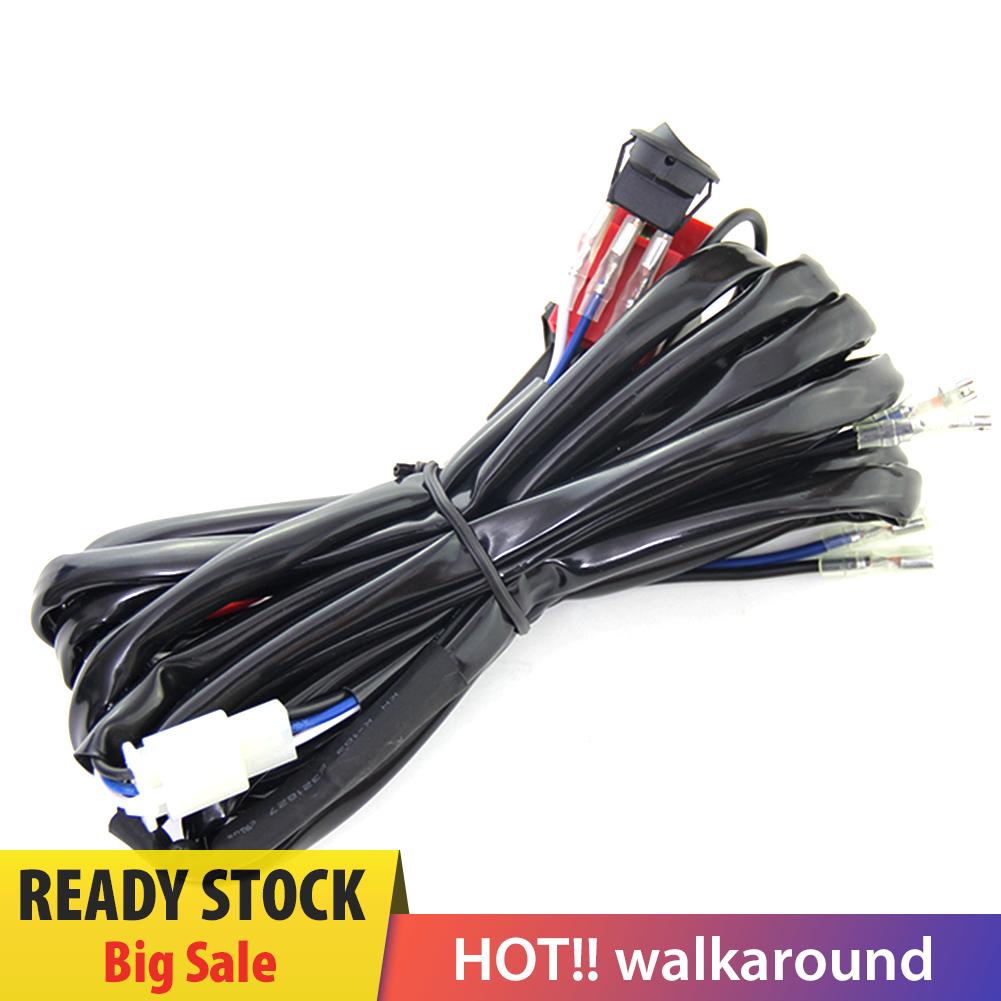 walkaround LED Light Bar Wiring Harness Kit 2 Leads On/Off Switch 40A Relay Fuse IP67