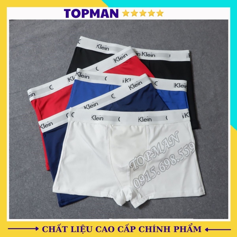 Quần sịp nam thun lạnh cao cấp co dãn 4 chiều quần lót nam đùi đồ lót nam boxer sexy (Che tên) | TOPMAN