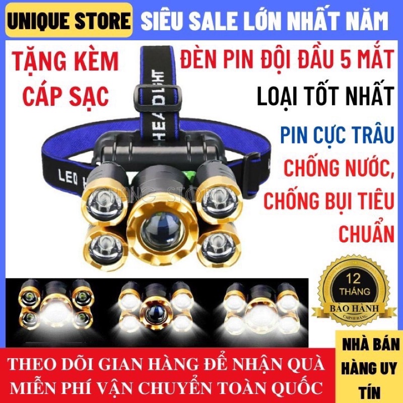 Đèn Bin Đội đầu 5 bóng siêu sáng