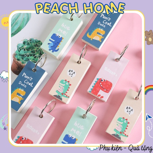 Flash Card Học Từ Vựng Hình Chữ Nhật Có Móc Treo Hoạ Tiết Cute Đáng Yêu Flashcard Ngoại Ngữ Tiếng Anh