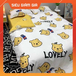 Bộ 4 món vỏ chăn ga gối coton poly cao cấp