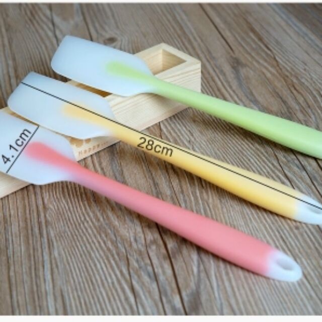 Phới silicon,Spatula 2 màu trong 28 cm