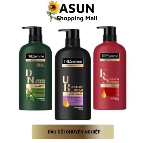 Dầu Gội - Dầu Xả TRESemmé Vào Nếp Suôn Mượt, Ngăn Gãy Rụng Chuẩn Salon 450ml Thái Lan