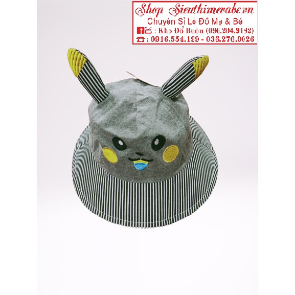 Mũ vành tròn pikachu siêu yêu cho bé