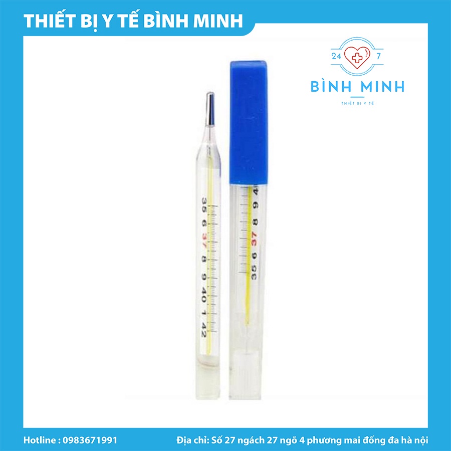1 Cây nhiệt kế thuỷ ngân kẹp nách giá rẻ đo nhiệt độ