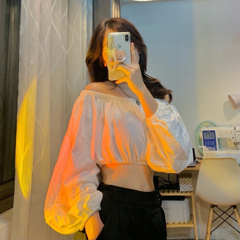 [ẢNH THẬT CHÍNH CHỦ] Áo trễ vai thổ cẩm