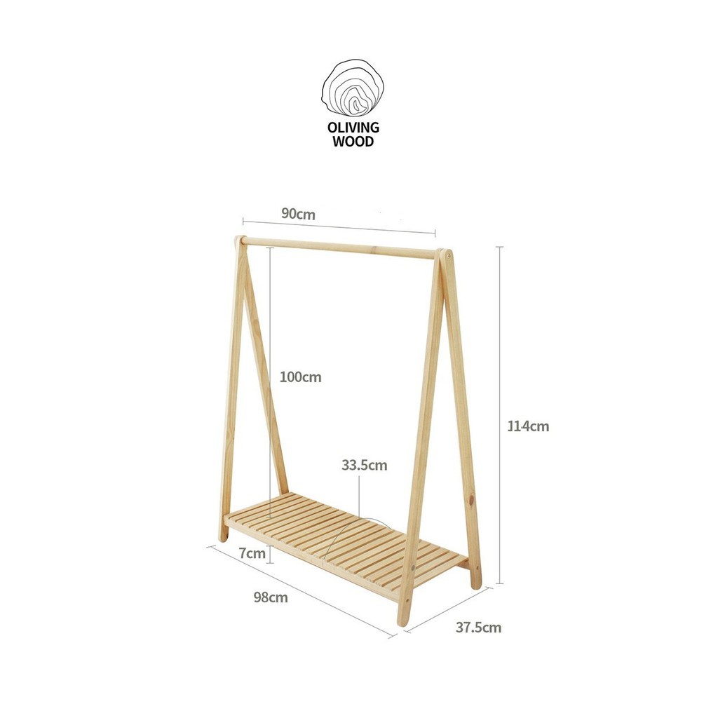 Giá Treo Quần Áo Chữ A Một Tầng Bằng Gỗ- Kệ Treo Quần Áo Tiện Lợi Thích Hợp Mọi Không Gian