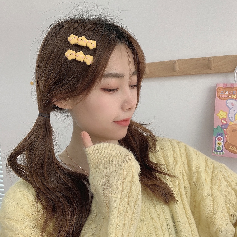 Kẹp tóc hình ngôi sao hoạt hình phong cách trẻ trung Hàn Quốc cho nữ