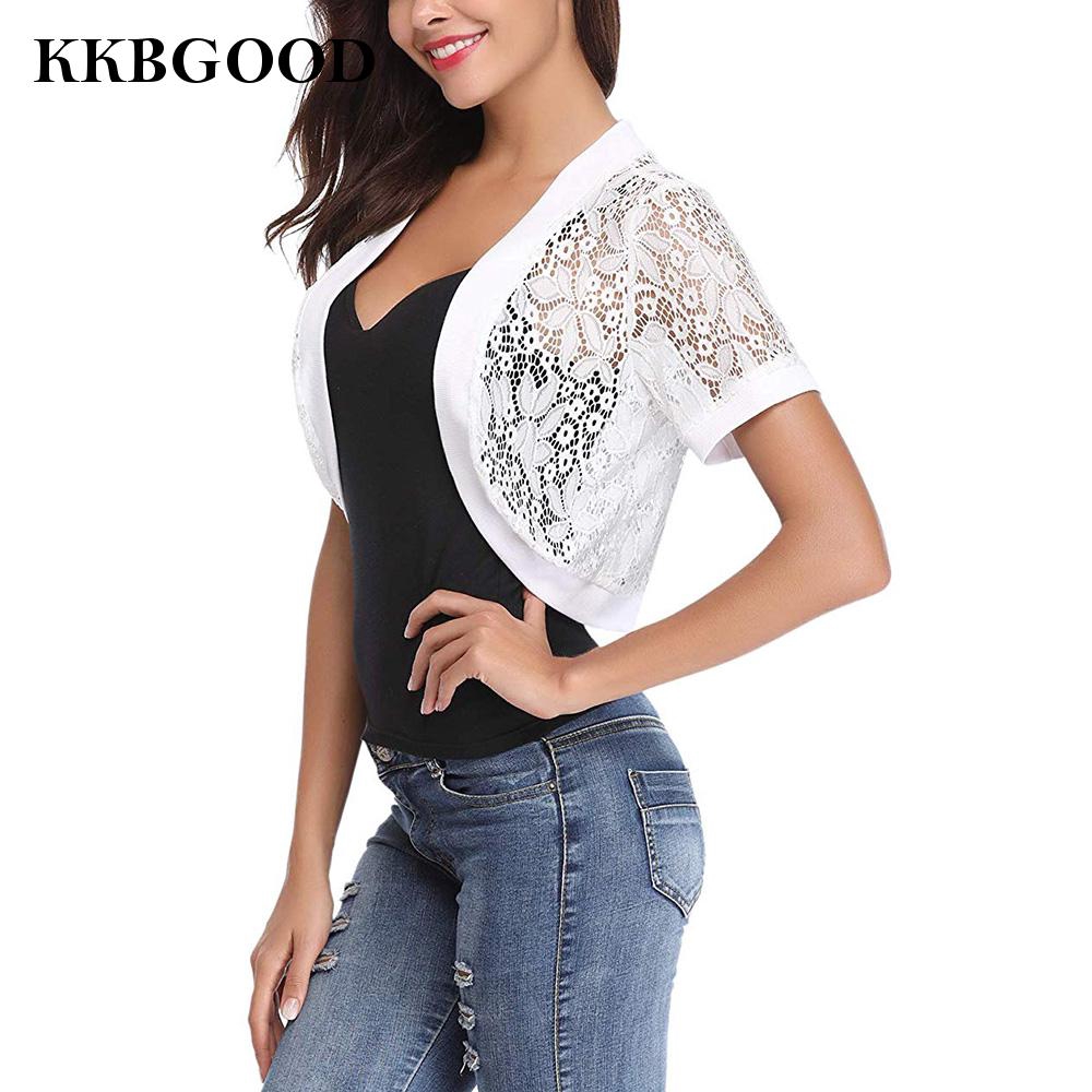 Áo khoác ren lửng ngắn tay cho nữ | BigBuy360 - bigbuy360.vn