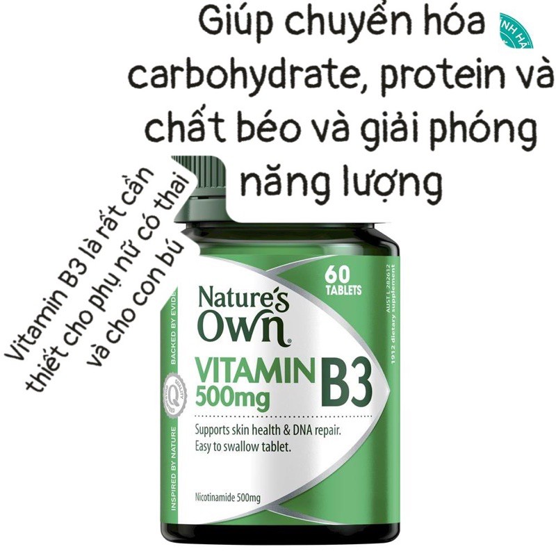 Nature’s Own Vitamin B3 500mg 60v