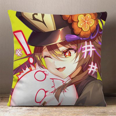 Gối in hình nhân vật HUTAO game GENSHIN IMPACT anime chibi xinh xắn tiện lợi chất đẹp