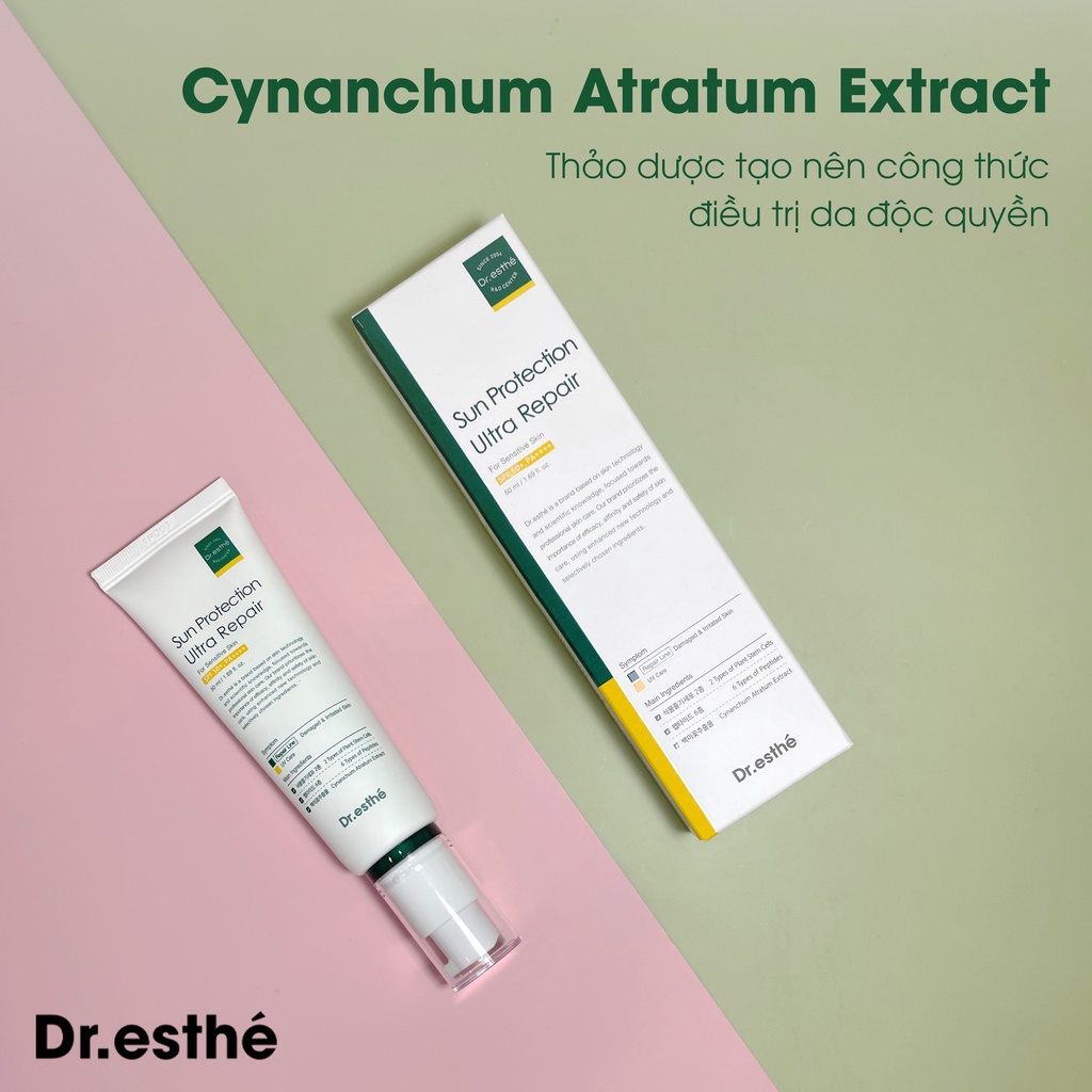 Kem Chống Nắng Phổ Rộng Dr.Esthé Sun Protection Ultra Repair Phục Hồi Da Nhạy Cảm, Sau Lăn Kim, Laser